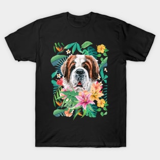 Tropical Saint Bernard T-Shirt